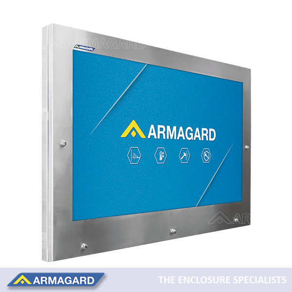 Monitor ze stali IP69K firmy Armagard do ochrony ekranu w miejscach mycia sprzętu
