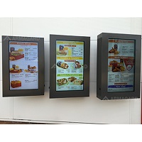 Drive thru menu board enclosures Cyfrowe menu board