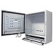 Dotykowy panel sterowania na linię produkcyjną — otwarte drzwi i półka na klawiaturę | PENC-550