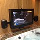 Domowe jacuzzi wyposażone w telewizor pyłoszczelny na zewnątrz 32"